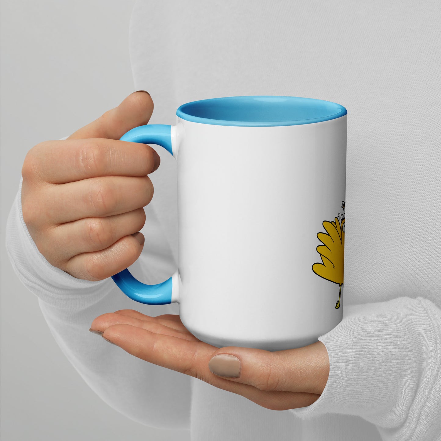 Snap the flock out of it! Mug with Color Inside