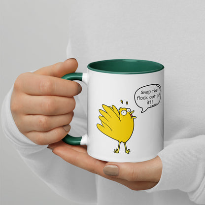 Snap the flock out of it! Mug with Color Inside