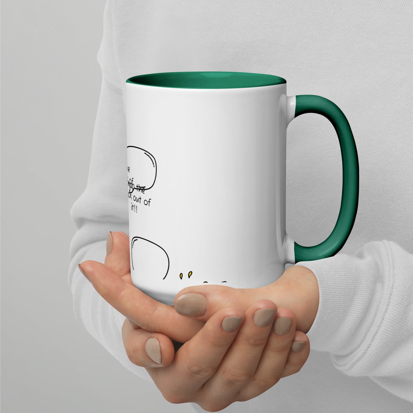 Snap the flock out of it! Mug with Color Inside