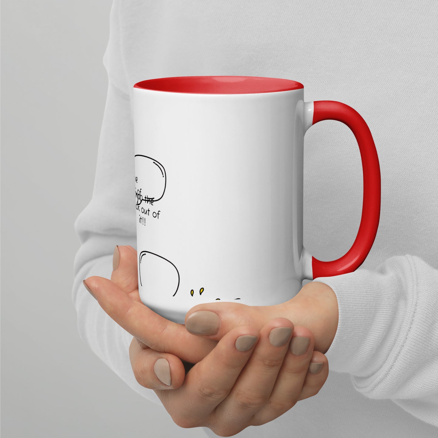 Snap the flock out of it! Mug with Color Inside