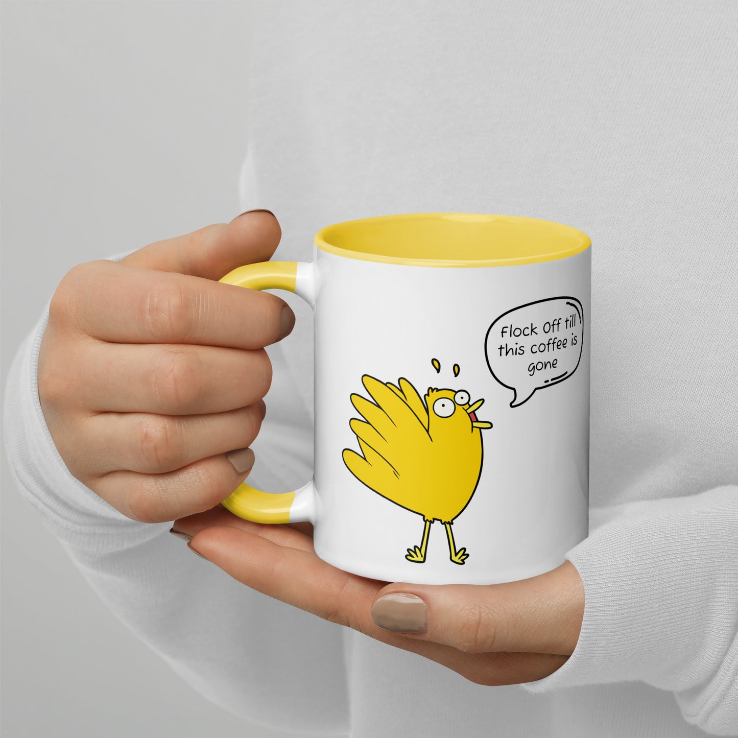 Flock off till this coffee is gone Mug with Color Inside (11 oz)