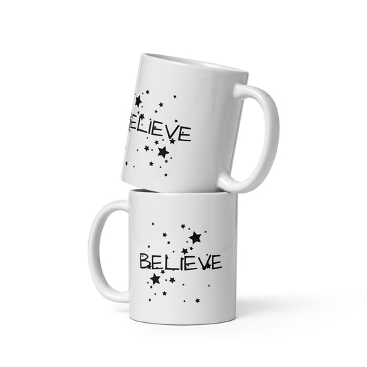 Believe glossy mug