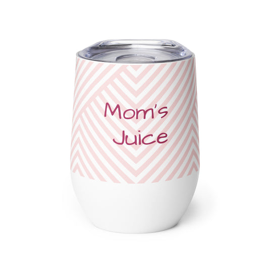 Mom's Juice Wine tumbler (pink pattern)