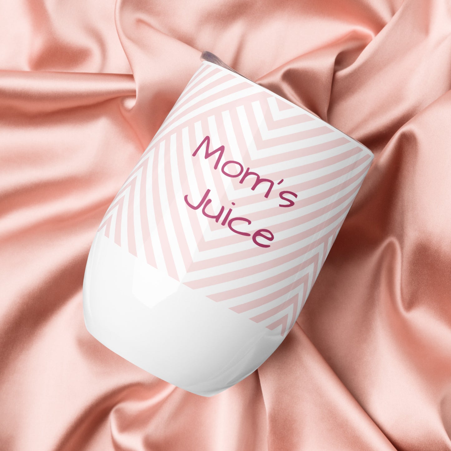 Mom's Juice Wine tumbler (pink pattern)