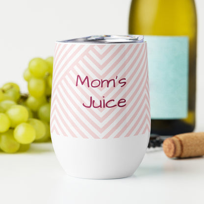 Mom's Juice Wine tumbler (pink pattern)