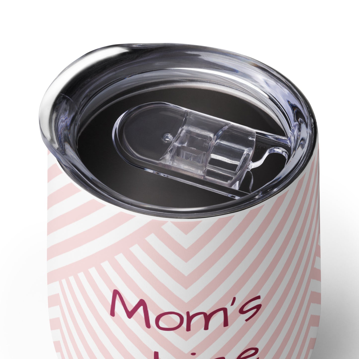 Mom's Juice Wine tumbler (pink pattern)