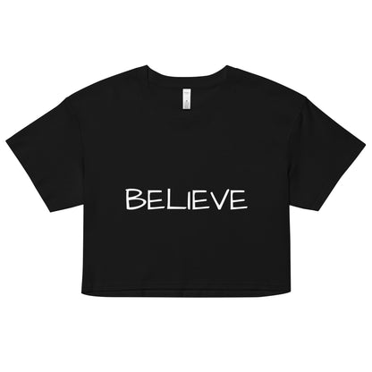 Women’s Believe crop top