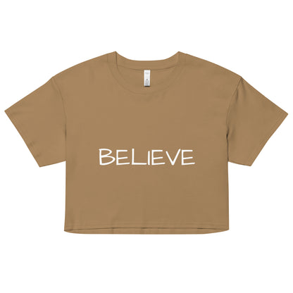 Women’s Believe crop top