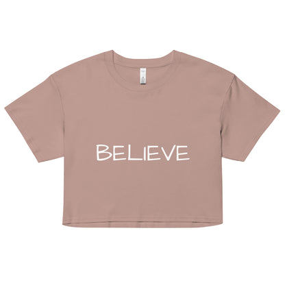 Women’s Believe crop top