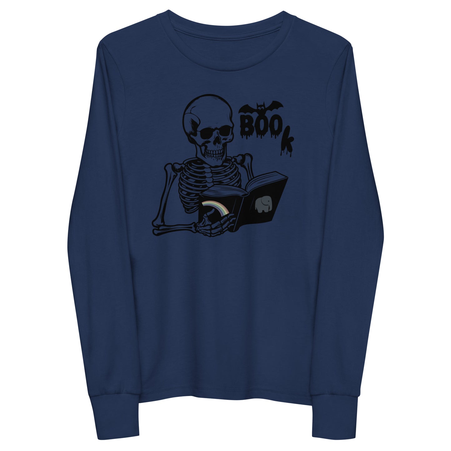 Too KULL for SKULL Boo Book Youth long sleeve tee