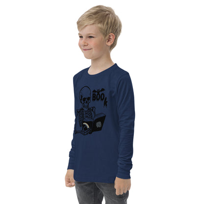 Too KULL for SKULL Boo Book Youth long sleeve tee