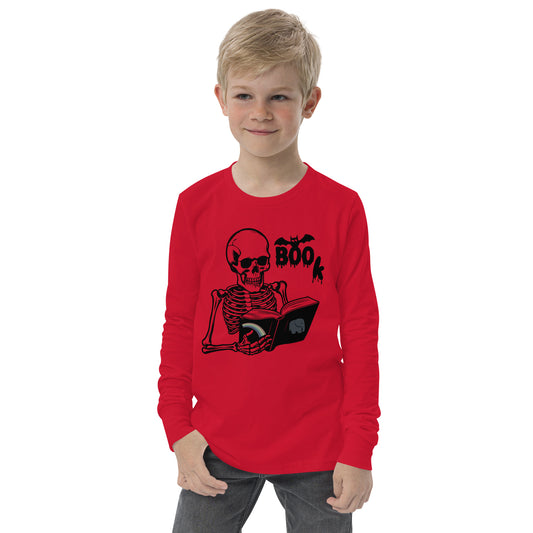 Too KULL for SKULL Boo Book Youth long sleeve tee