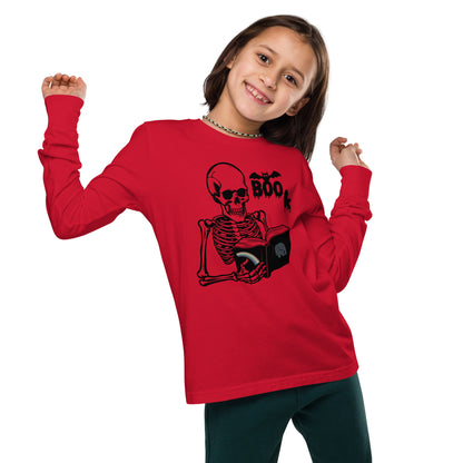 Too KULL for SKULL Boo Book Youth long sleeve tee