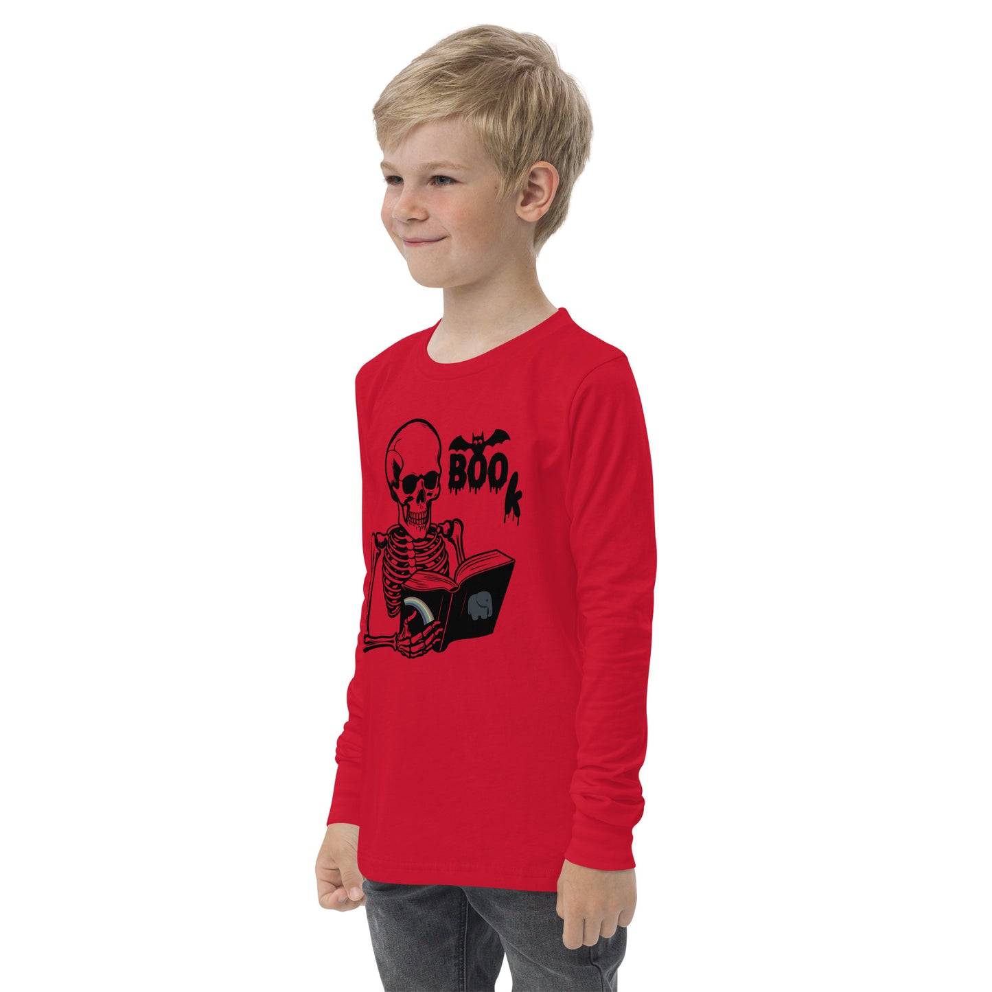 Too KULL for SKULL Boo Book Youth long sleeve tee