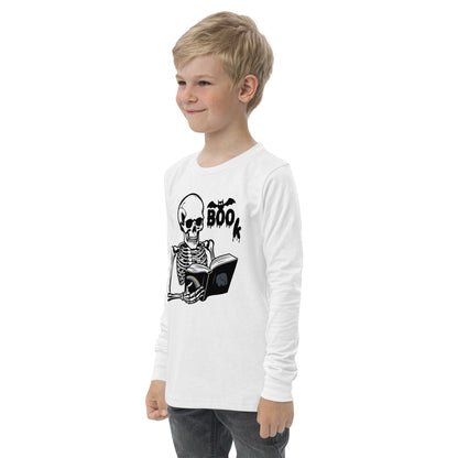 Too KULL for SKULL Boo Book Youth long sleeve tee